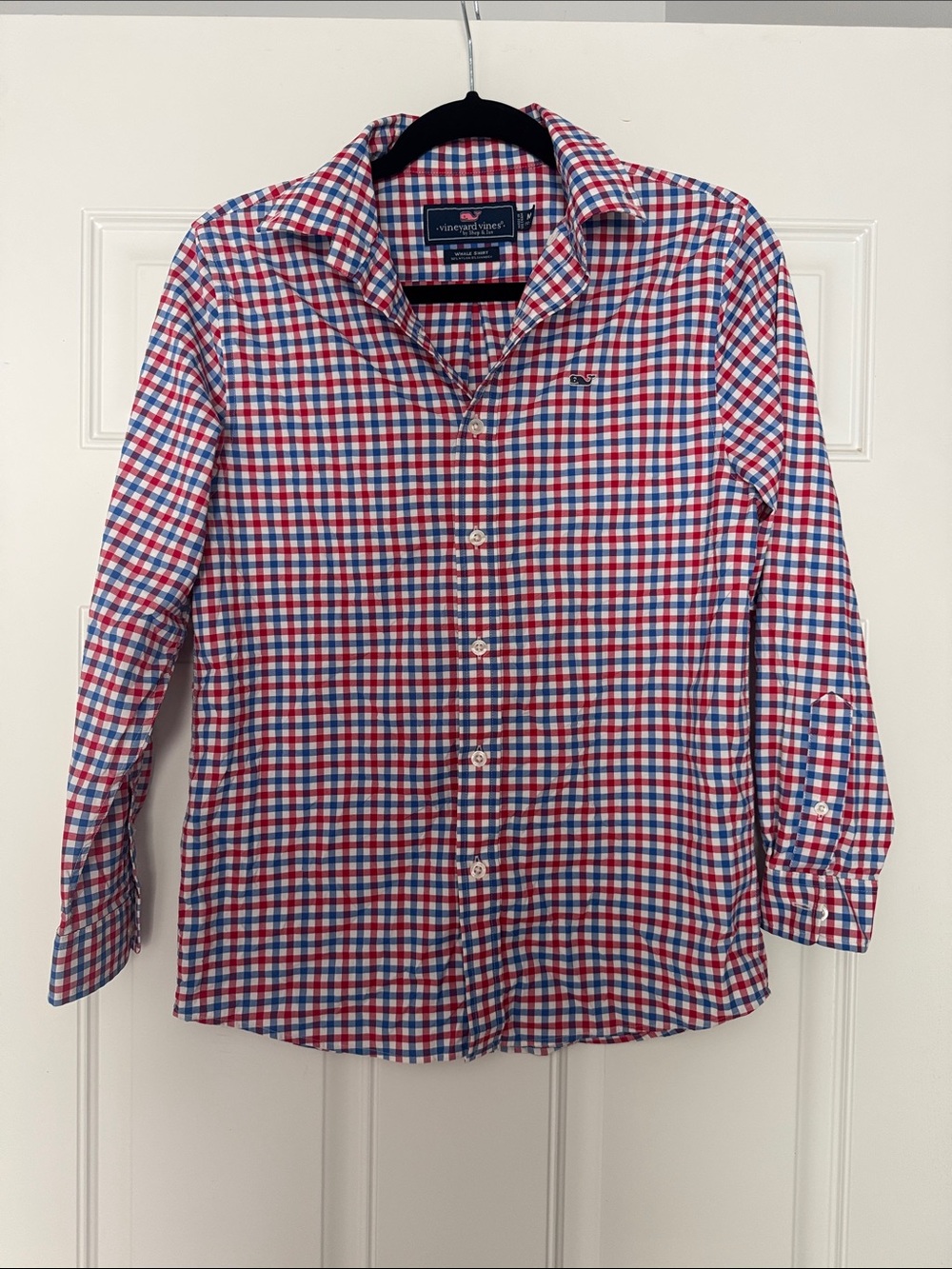 Vineyard Vines Red & Blue Gingham Button-Down Shirt